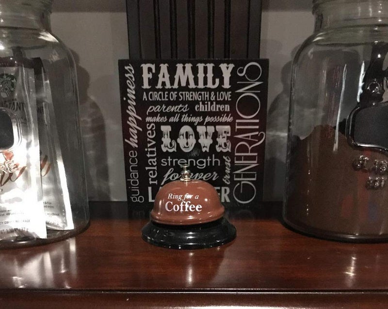 sweethome Desk Call Bell Ring for Service Great Fun Creative Novelty Gag Party Gift (Ring for a Coffee) - Image 4